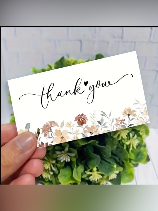Floral Thank You Cards - Pack of 50 NWT - Picture 5 of 5